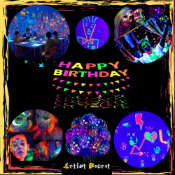 بكج GR-30 الألوان المضيئة الفسفورية للحفلات